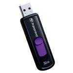USB Флеш-диск TRANSCEND JetFlash 500 32GB, Black, Capless