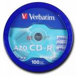 Диски VERBATIM Ver CD-R 100 AZO