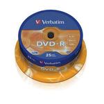 DVD-R 4,7Gb 16x Cake 25 pcs VERBATIM DVD-R 4,7GB 16x Cake 25 pcs