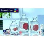 Набор банок для сыпучих продуктов  LUMINARC CONSTELLATION RED H9958