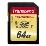Cartela de memorie TRANSCEND 64GB SDXC UHS-I U3
