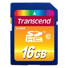 Карта памяти  TRANSCEND SecureDigital 16GB Clas10